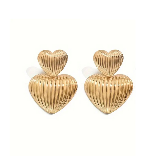 Double Heart Earrings